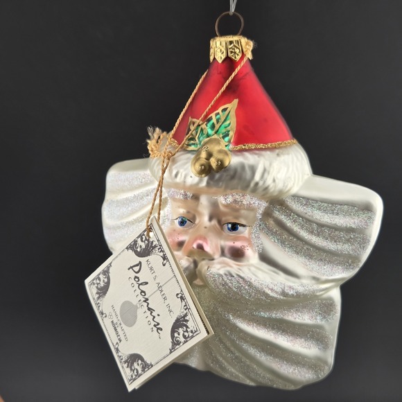 Kurt Adler Other - Kurt S. Adler Polonaise Sparkling Star Santa Hand Blown Christmas Ornament